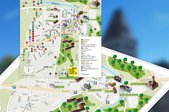 design creative infographics, flowcharts and maps