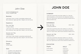 create ats friendly, professional resume freshers, students