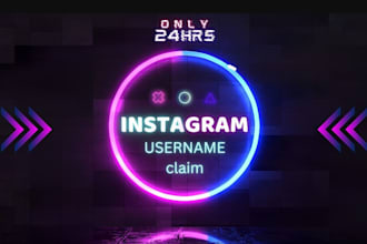help in claiming inactive or taken instagram tiktok username