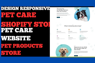 develop a pet shopify store pet website pet store logo design
