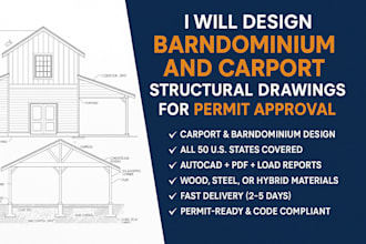 create carport and barndominium plans with structural load calculations
