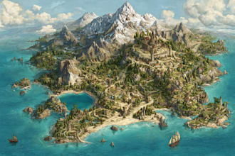 draw medieval fantasy and sci fi maps