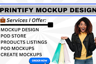 create printful mockup images product arts printify pod t shirts collections