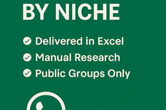 provide targeted whatsapp group audience list by niche or country