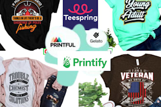 design custom tshirts setup your teespring, printify pod store design mockups