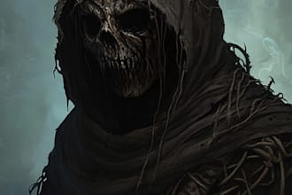 do a fantasy horror character illustration