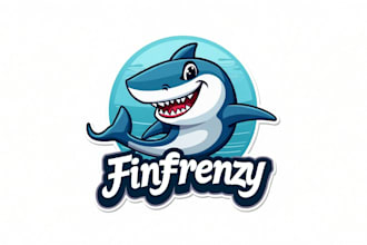 design shark mascot logo with free revisions