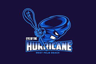 do modern high quality hurricane logo design