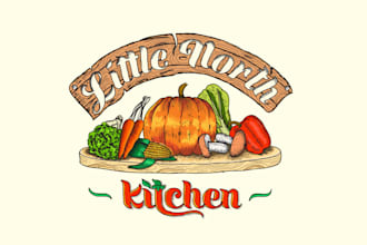 design creative restaurant, café and food truck logo