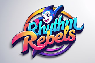 design dance studio mascot logo with express delivery