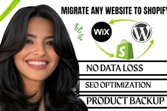 build shopify website, migrate wordpress website, wix to shopify migration
