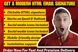 create a clickable HTML email signature, gmail, outlook, HTML email signature