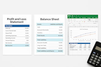 prepare financial reports or audit documents in excel