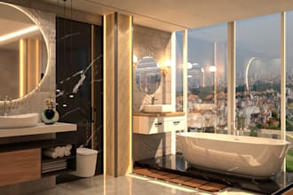 render 3d interior, interior design, home, restaurant