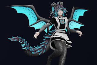 create or edit vrchat booth avatar, furry avatar, vroid model for pc or quest