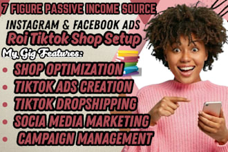 instagram shop, tiktok shop, facebook shop, social media management, tiktok ads
