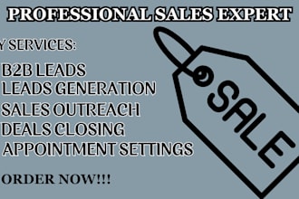 be your high ticket sales rep, sales leads, cold calling expert, salesperson