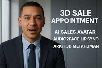 build realistic 3d ai sales avatar audio2face lip sync arkit 3d metahuman agent