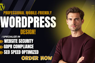 write gdpr compliance wordpress with eu accessibility and security, fix malware