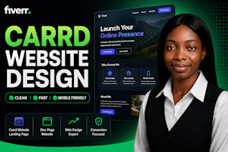 card website redesign card landing page card co design
