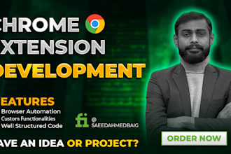 develop custom google chrome extension for any your idea