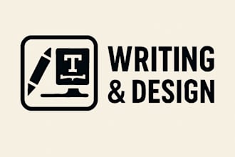 write resumes, cover letters, bios, essays, product copy, and design logo