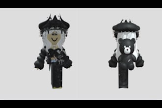 make a detailed, roblox avatar, roblox art, roblox skin, roblox gfx, roblox pfp