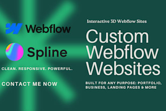 be your webflow expert design webflow landing page webflow portfolio 3d website