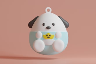 create custom 3d key chain, vinyl toy design, fan art, toy prototype, pet,labubu