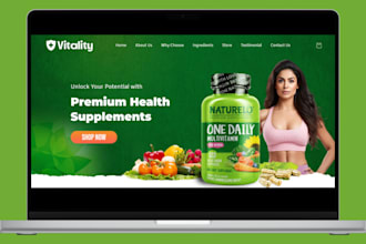 design nutraceutical store shopify store supplement website supplement store