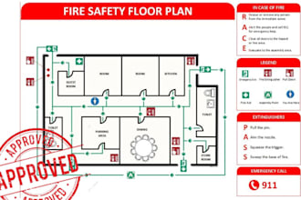 draw stamp engineering fire protection system design fire alarm sprinkler plan