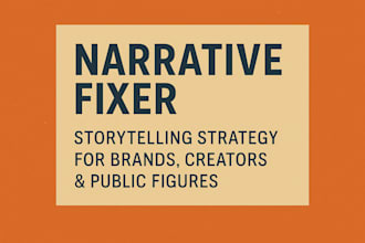 fix your brand or personal story with narrative strategy and storytelling