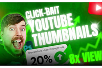 do youtube cover thumbnail design clickbait gaming thumbnail and video thumbnail