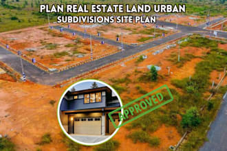 draw 2d site plan, real estate plot plan, lot subdivision for city permit