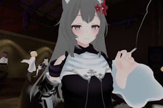 create fully rigged custom vrchat avatar anime vtuber model 3d avatar furry nsfw