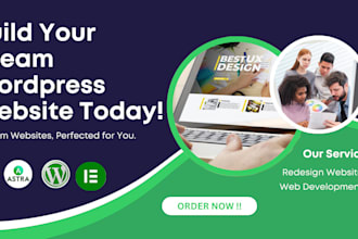 build a custom wordpress website with crocoblock,  elementor pro, astra pro