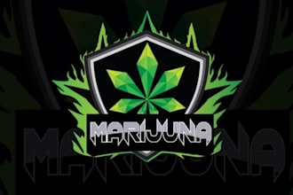 design custom weed cannabis marijuana logo design unique creative branding