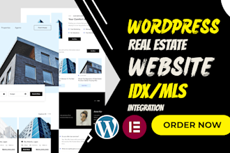 build or redesign real estate wordpress website with idx, mls, ecommerce website