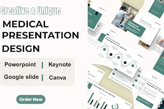 design, redesign powerpoint presentation ,medical, bussiness, pitch creation