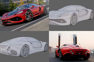 design 3d car model 3d vehicle design car render car animation for vr or game
