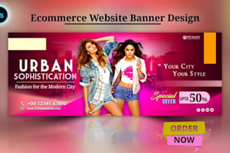 design a professional website banner ads, header, web images