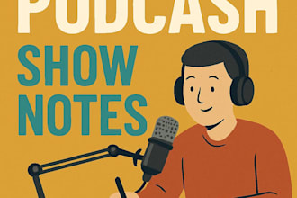 do podcast show notes and summary in proffesional