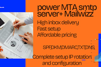 set up SMTP server, configure mailgun and  mailwizz mautic
