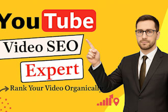 be your youtube SEO expert and organic video ranker