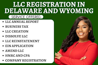 register US llc in wyoming and delaware dissolve llc company formation, ein, tax