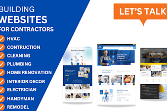 design construction, hvac, remodelling, plumbing, electrical, roofing website