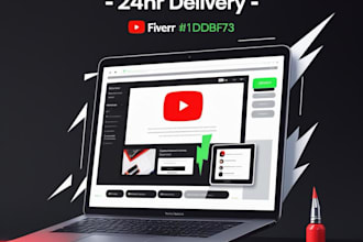design custom youtube banner, thumbnail, and channel art