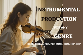create instrumental backing track or beat for rock metal pop punk, or any genre