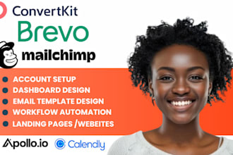 setup brevo, beehiv, convertkit, mailchimp email marketing and automations