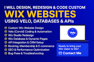 customize wix website wix velo code wix cms wix velo database, fix wix website